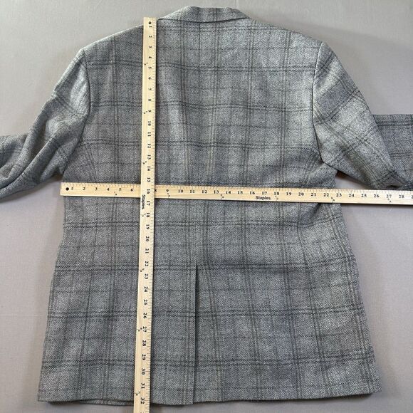 Vintage John Alexander Men’s Gray Tweed Herringbone Wool Sport Coat 46R USA - Picture 5 of 6